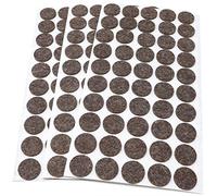 Adsamm® / 150 x Patins en Feutre en Laine véritable/Marron/Ø 22 mm/Rond / 3 mm Hauteur/Patins glisseurs Auto-adhésifs de qualité Adsamm®