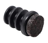 Adsamm® / 16 x Embouts Insert à ailettes avec Feutre/Noir/Ø 14-16 mm/Rond/Patin glisseur avec Feutre de la qualité Premium Adsamm® / pour Pieds tubulaires