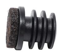 Adsamm® / 16 x Embouts Insert à ailettes avec Feutre/Noir/Ø 18-20 mm/Rond/Patin glisseur avec Feutre de la qualité Premium Adsamm® / pour Pieds tubulaires