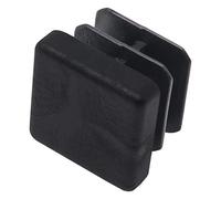 Adsamm® / 16 x Embouts insert à ailettes / noir / 16x16 - 18x18 mm / carré / patin glisseur / pour pieds tubulaires
