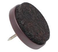 Adsamm® / 16 x patins en feutre avec clou / bruns / Ø 28 mm / rond / patins glisseurs à pointe de qualité optimale de Adsamm®