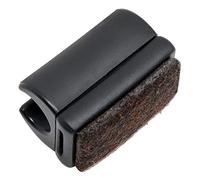 Adsamm® / 16 x Patins pour chaises et Tables à piètement Luge avec Feutre/Noir/Ø 10-11 mm/Rond/Patin de Meuble avec Base échangeable en Feutre pour mobilier à Cadre Tubulaire