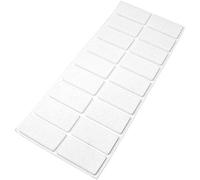 Adsamm® / 18 x Patins en Feutre/Blancs / 25x50 mm/rectangulaire/épaisseur 3,5 mm/Patins glisseurs Auto-adhésifs de qualité optimale