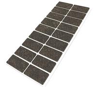 Adsamm® / 18 x Patins en Feutre/Bruns / 25x50 mm/rectangulaire/épaisseur 3,5 mm/Patins glisseurs Auto-adhésifs de qualité optimale