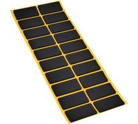 Adsamm® / 20 x Patins antidérapants Autocollants en Caoutchouc cellulaire EPDM / 20x40 mm/Noir/rectangulaire/Patins antidérapants de 2,5 mm d'épaisseur