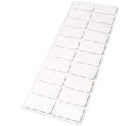 Adsamm® / 20 x Patins en Feutre/Blancs / 20x40 mm/rectangulaire/épaisseur 3,5 mm/Patins glisseurs Auto-adhésifs de qualité optimale