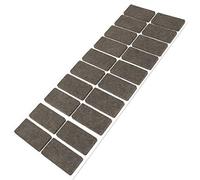 Adsamm® / 20 x Patins en Feutre/Bruns / 20x40 mm/rectangulaire/épaisseur 3,5 mm/Patins glisseurs Auto-adhésifs de qualité optimale