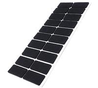 Adsamm® / 20 x Patins en Feutre/Noirs / 20x40 mm/rectangulaire/épaisseur 3,5 mm/Patins glisseurs Auto-adhésifs de qualité optimale