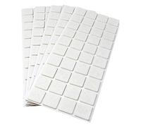 Adsamm® / 200 x patins en feutre / blancs / 25x25 mm / carré / épaisseur 3,5 mm / patins glisseurs auto-adhésifs de qualité optimale