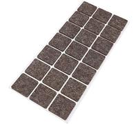 Adsamm® / 21 x Patins en Feutre en Laine véritable/Marron / 30x30 mm/carré / 3 mm Hauteur/Patins glisseurs Auto-adhésifs de qualité Adsamm®