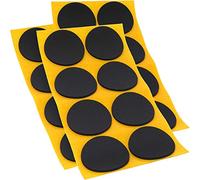 Adsamm® / 24 x Patins antidérapants Autocollants en Caoutchouc cellulaire EPDM/ø 50 mm/Noir/Rond/Patins antidérapants de 2,5 mm d'épaisseur