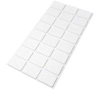 Adsamm® / 24 x Patins en Feutre/Blancs / 25x35 mm/rectangulaire/épaisseur 3,5 mm/Patins glisseurs Auto-adhésifs de qualité optimale