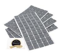 Adsamm® / 250 x Patins en Feutre/Gris / 20x20 mm/carré/épaisseur 3,5 mm/Patins glisseurs Auto-adhésifs de qualité optimale