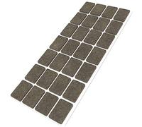 Adsamm® / 28 x Patins en Feutre/Bruns / 20x30 mm/rectangulaire/épaisseur 3,5 mm/Patins glisseurs Auto-adhésifs de qualité optimale