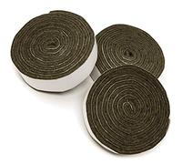 Adsamm® / 3 x Rouleaux de Rubans adhésifs en Feutre découpables/Bruns / 19x1000 mm/Rouleaux/épaisseur 3,5 mm/Patins Feutre Auto-adhésifs de qualité optimale