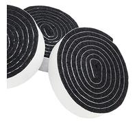 Adsamm® / 3 x Rouleaux de Rubans adhésifs en Feutre découpables/Noirs / 19x1000 mm/Rouleaux/épaisseur 3,5 mm/Patins Feutre Auto-adhésifs de qualité optimale