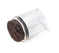 Adsamm® / 32 x Embouts extérieur avec feutre / transparent / Ø 11 - 12 mm / rond / robuste glisseur à fixer sur tout les jambes rondes des meubles / pour zones sèches et humides