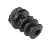 Adsamm® / 32 x Embouts insert à ailettes avec feutre / noir / Ø 12 - 14 mm / rond / patin glisseur avec feutre de la qualité premium Adsamm® / pour pieds tubulaires
