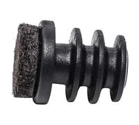 Adsamm® / 32 x Embouts Insert à ailettes avec Feutre/Noir/Ø 16-18 mm/Rond/Patin glisseur avec Feutre de la qualité Premium Adsamm® / pour Pieds tubulaires