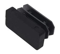 Adsamm® / 32 x Embouts Insert à ailettes/Noir / 11x26-13x28 mm/rectangulaire/Patin glisseur/pour Pieds tubulaires