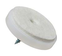 Adsamm® / 32 x patins en feutre avec vis / blancs / Ø 40 mm / rond / patins glisseurs pour visser de qualité Top de Adsamm®