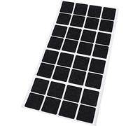 Adsamm® / 32 x Patins en Feutre/Noirs / 25x25 mm/carré / 1,5 mm d' épaisseur/Patins glisseurs Auto-adhésifs de qualité optimale de Adsamm®