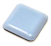 Adsamm® / 32 x Patins en PTFE / bleu-gris / 24x24 mm / carré / Glisseurs autocollants PTFE / patins glisseurs auto-adhésif qualité premium