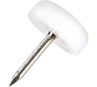 Adsamm® / 32 x patins glisseurs en plastique avec clou / blancs / Ø 15 mm / rond / pieds glisseurs en plastique à clou pour meubles, de qualité optimale de Adsamm®