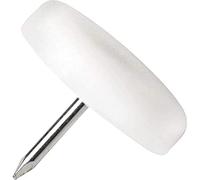 Adsamm® / 32 x patins glisseurs en plastique avec clou / blancs / Ø 25 mm / rond / pieds glisseurs en plastique à clou pour meubles, de qualité optimale de Adsamm®