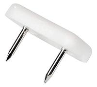 Adsamm® / 32 x patins glisseurs en plastique avec clou / blancs / 18x30 mm / rectangulaire / pieds glisseurs en plastique à clou pour meubles, de qualité optimale de Adsamm®