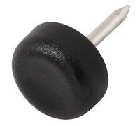 Adsamm® / 32 x patins glisseurs en plastique avec clou / noirs / Ø 13 mm / rond / pieds glisseurs en plastique à clou pour meubles, de qualité optimale de Adsamm®