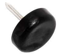 Adsamm® / 32 x patins glisseurs en plastique avec clou / noirs / Ø 18 mm / rond / pieds glisseurs en plastique à clou pour meubles, de qualité optimale de Adsamm®