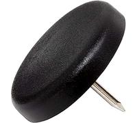 Adsamm® / 32 x patins glisseurs en plastique avec clou / noirs / Ø 30 mm / rond / pieds glisseurs en plastique à clou pour meubles, de qualité optimale de Adsamm®