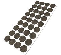 Adsamm® / 36 x Patins en Feutre/Bruns/Ø 24 mm/Rond/épaisseur 3,5 mm/Patins glisseurs Auto-adhésifs de qualité optimale