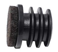 Adsamm® / 4 x Embouts Insert à ailettes avec Feutre/Noir/Ø 21-23 mm/Rond/Patin glisseur avec Feutre de la qualité Premium Adsamm® / pour Pieds tubulaires