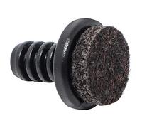 Adsamm® / 4 x Embouts Insert à ailettes avec Feutre/Noir/Ø 8-9 mm/Rond/Patin glisseur avec Feutre de la qualité Premium Adsamm® / pour Pieds tubulaires