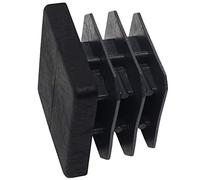 Adsamm® / 4 x Embouts Insert à ailettes/Noir / 26x26-28x28 mm/carré/Patin glisseur/pour Pieds tubulaires