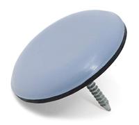 Adsamm® / 4 x Glisseurs PTFE avec clou / bleu-gris / Ø 30 mm / rond / patins en PTFE à clou