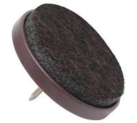 Adsamm® / 4 x patins en feutre avec clou / bruns / Ø 35 mm / rond / patins glisseurs à pointe de qualité optimale de Adsamm®