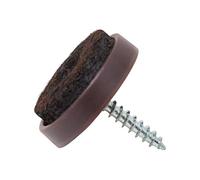 Adsamm® / 4 x patins en feutre avec vis / bruns / Ø 24 mm / rond / patins glisseurs pour visser de qualité Top de Adsamm®