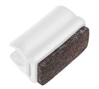 Adsamm® / 4 x Patins pour chaises et Tables à piètement Luge avec Feutre/Blanc/Ø 12-13 mm/Rond/Patin de Meuble avec Base échangeable en Feutre pour mobilier à Cadre Tubulaire