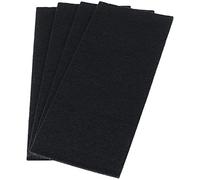 Adsamm® / 4 x plaquette autocollante en feutre pour le découpage / noirs / 80x180 mm / rectangulaire / 3,5 mm d' épaisseur / patins feutre auto-adhésifs