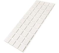 Adsamm® / 40 x Patins en Feutre/Blancs / 25x25 mm/carré/épaisseur 3,5 mm/Patins glisseurs Auto-adhésifs de qualité optimale