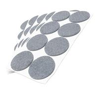 Adsamm® / 40 x Patins en Feutre/Gris/Ø 50 mm/Rond/épaisseur 3,5 mm/Patins glisseurs Auto-adhésifs de qualité optimale