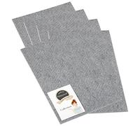 Adsamm® / 5 x plaquette autocollante en Feutre pour Le découpage/Gris / 200x300 mm/rectangulaire / 3,5 mm d' épaisseur/Patins Feutre Auto-adhésifs