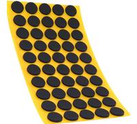 Adsamm® / 50 x Patins antidérapants Autocollants en Caoutchouc cellulaire EPDM/ø 16 mm/Noir/Rond/Patins antidérapants de 2,5 mm d'épaisseur