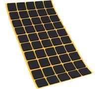 Adsamm® / 50 x Patins antidérapants Autocollants en Caoutchouc cellulaire EPDM / 20x20 mm/Noir/carré/Patins antidérapants de 2,5 mm d'épaisseur
