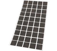 Adsamm® / 50 x Patins en Feutre/Bruns / 20x20 mm/carré / 1,5 mm d' épaisseur/Patins glisseurs Auto-adhésifs de qualité optimale de Adsamm®