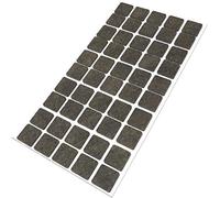 Adsamm® / 50 x Patins en Feutre/Bruns / 20x20 mm/carré/épaisseur 3,5 mm/Patins glisseurs Auto-adhésifs de qualité optimale