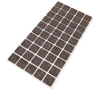 Adsamm® / 50 x Patins en Feutre en Laine véritable/Marron / 20x20 mm/carré / 3 mm Hauteur/Patins glisseurs Auto-adhésifs de qualité Adsamm®
